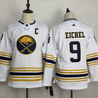Sabres 9 Jack Eichel White Youth 50th Anniversary Adidas Jersey