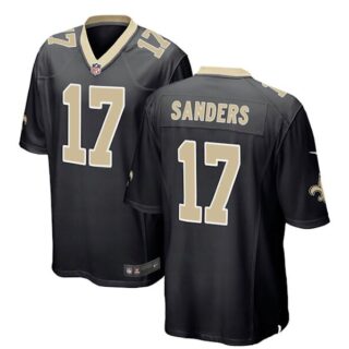 Saints #17 Sanders Black Vapor Limited Jersey