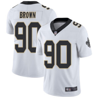 Saints #90 Malcom Brown White Men's Stitched Football Vapor Untouchable Limited Jersey