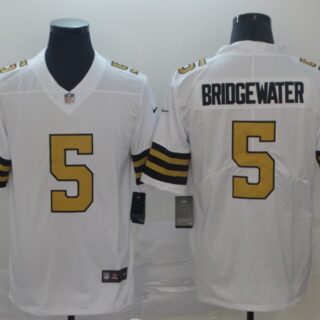 Saints 5 Teddy Bridgewater White Color Rush Limited Jesey