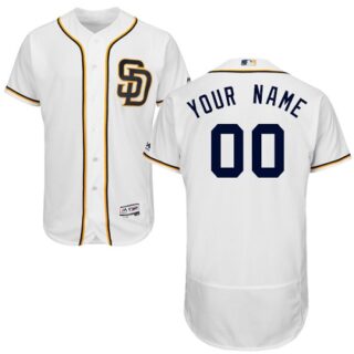 San Diego Padres White Men's Customized Flexbase Jersey
