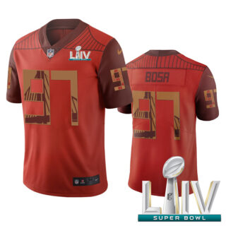 San Francisco 49ers #97 Nick Bosa Orange Super Bowl LIV 2020 Vapor Limited City Edition NFL Jersey
