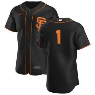 San Francisco Giants #1 Mauricio Dubon Men's Nike Black Alternate 2020 Authentic Player MLB Jersey