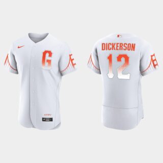 San Francisco Giants #12 Alex Dickerson Men's 2021 City Connect Authentic White Jersey