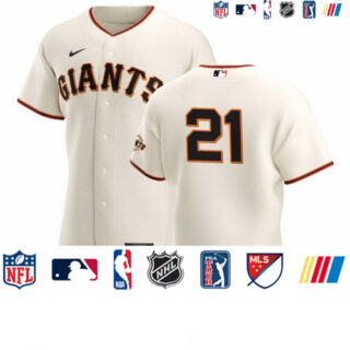 San Francisco Giants #21 Joey Bart Men's Nike Cream Home 2020 Authentic Player MLB Jersey