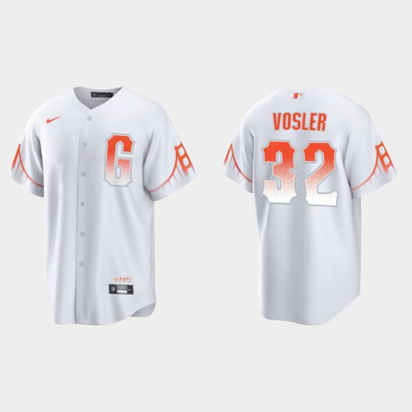 San Francisco Giants #32 Jason Vosler Men's 2021 City Connect White Fan's Version Jersey