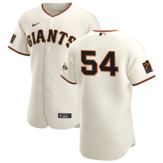 San Francisco Giants #54 Reyes Moronta Men's Nike Cream Home 2020 Authentic 20 at 24 Patch Player MLB Jersey