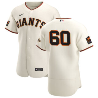 San Francisco Giants #60 Wandy Peralta Men's Nike Cream Home 2020 Authentic 20 at 24 Patch Player MLB Jersey
