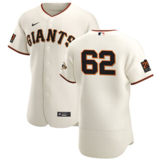 San Francisco Giants #62 Logan Webb Men's Nike Cream Home 2020 Authentic 20 at 24 Patch Player MLB Jersey
