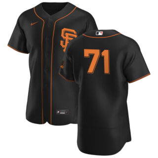 San Francisco Giants #71 Tyler Rogers Men's Nike Black Alternate 2020 Authentic Player MLB Jersey