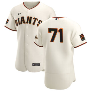 San Francisco Giants #71 Tyler Rogers Men's Nike Cream Home 2020 Authentic 20 at 24 Patch Player MLB Jersey