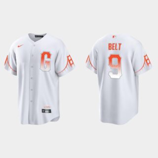 San Francisco Giants #9 Brandon Belt Men's 2021 City Connect White Fan's Version Jersey