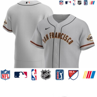 San Francisco Giants Men's Nike Gray Road 2020 Authentic Official Team MLB Jersey