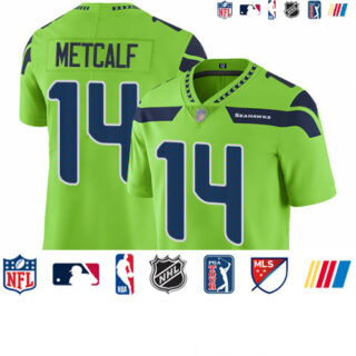 Seahawks #14 D.K. Metcalf Green Youth Stitched Football Limited Rush Jersey