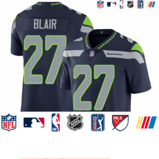 Seahawks #27 Marquise Blair Steel Blue Team Color Men's Stitched Football Vapor Untouchable Limited Jersey