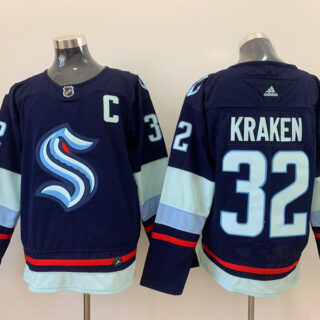 Seattle Kraken 32 Kraken Navy Adidas Jersey