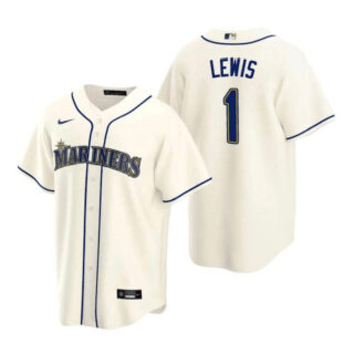 Seattle Mariners #1 Lewis Cream Jersey