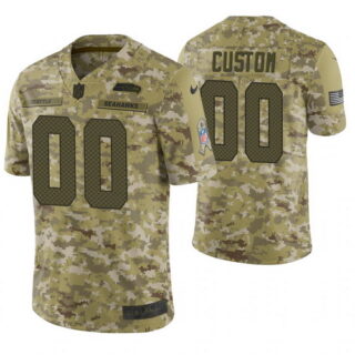 Seattle Seahawks Custom Camo 2018 Salute to Service Limited Jersey