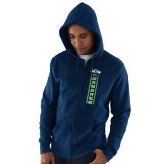 Seattle Seahawks Hook And Ladder Full Zip Hoodie Navy