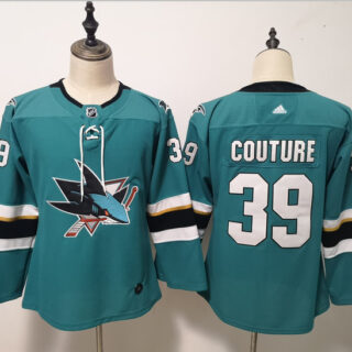 Sharks 39 Logan Couture Teal Youth Adidas Jersey