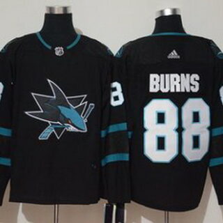 Sharks 88 Brent Burns Black Adidas Jersey