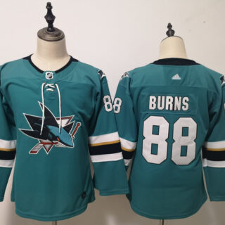 Sharks 88 Brent Burns Teal Youth Adidas Jersey