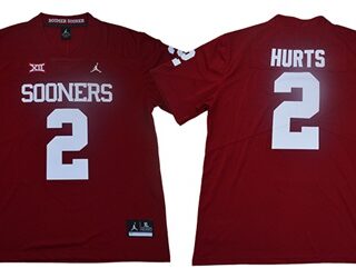 Sooners #2 Jalen Hurts Red Jordan Brand Limited Stitched College Jersey