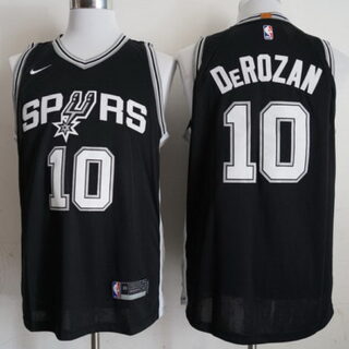 Spurs 10 DeMar DeRozan Black 2018-19 Nike Authentic Jersey