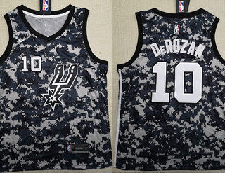 Spurs 10 DeMar DeRozan Camo 2018-19 Nike Swingman Jersey