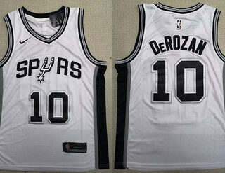 Spurs 10 DeMar DeRozan White 2018-19 Nike Swingman Jersey