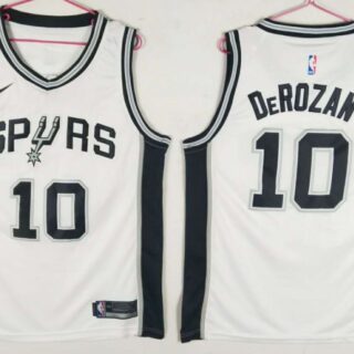Spurs 10 DeMar DeRozan White Nike Swingman Jersey