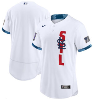 St. Louis Cardinals Blank 2021 White All-Star Flex Base Stitched MLB Jersey