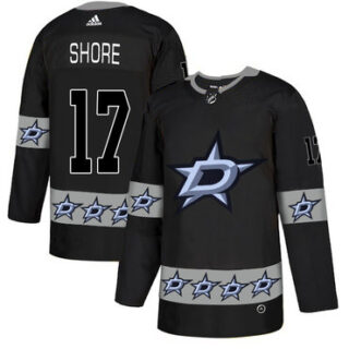 Stars 17 Devin Shore Black Team Logos Fashion Adidas Jersey