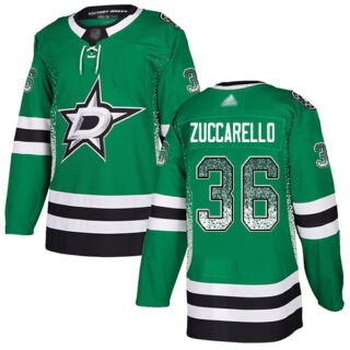 Stars #36 Mats Zuccarello Green Home Authentic Drift Fashion Stitched Hockey Jersey