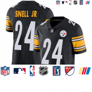 Steelers #24 Benny Snell Jr. Black Team Color Youth Stitched Football Vapor Untouchable Limited Jersey