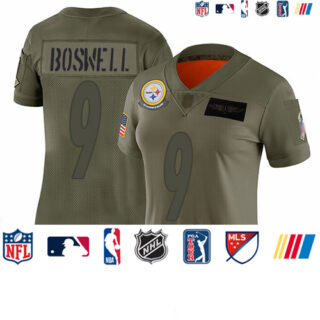 Steelers #9 Chris Boswell Camo Women's Stitched Football Limited 2019 Salute to Service Jersey