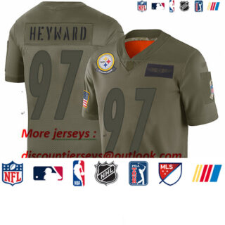 Steelers #97 Cameron Heyward Camo Youth Stitched Football Limited 2019 Salute to Service Jersey