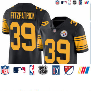 Steelers 39 Minkah Fitzpatrick Black Color Rush Limited Jersey