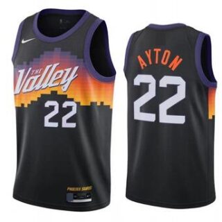 Suns 22 Deandre Ayton Black 2021 City Edition Swingman Jersey
