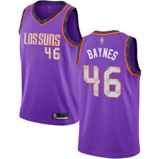 Suns #46 Aron Baynes Purple Basketball Swingman City Edition 2018 19 Jersey