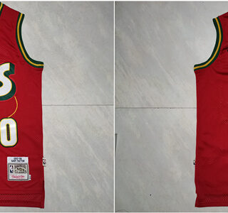 SuperSonics 20 Gary Payton Red 1997-98 Hardwood Classics Jersey
