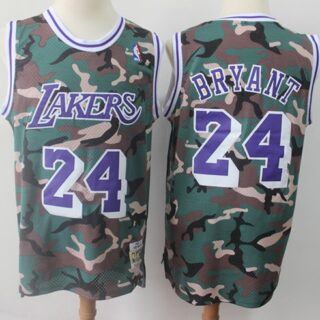 Swingman Lakers #24 Kobe Bryant Camo Stitched Basketball Jersey