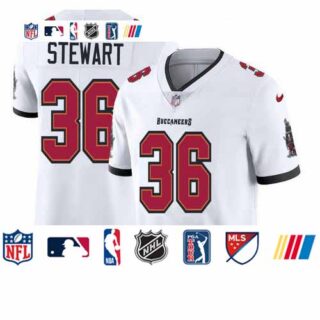 Tampa Bay Buccaneers #36 M.J. Stewart Men's Nike White Vapor Limited Jersey