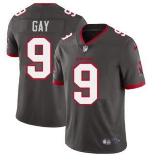 Tampa Bay Buccaneers #9 Matt Gay Men's Nike Pewter Alternate Vapor Limited Jersey