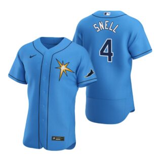 Tampa Bay Rays #4 Blake Snell Men's Nike Light Blue Alternate 2020 Authentic Team MLB Jersey