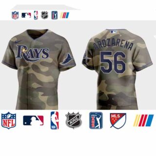 Tampa Bay Rays #56 Randy Arozarena Men's Nike 2021 Armed Forces Day Authentic MLB Jersey -Camo