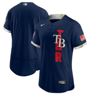 Tampa Bay Rays Blank 2021 Navy All-Star Flex Base Stitched MLB Jersey