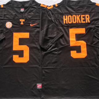 Tennessee Volunteers #5 HOOKER Black Stitched Jersey