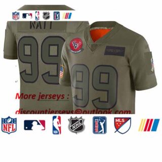 Texans #99 J.J. Watt Camo Youth Stitched Football Limited 2019 Salute to Service Jersey