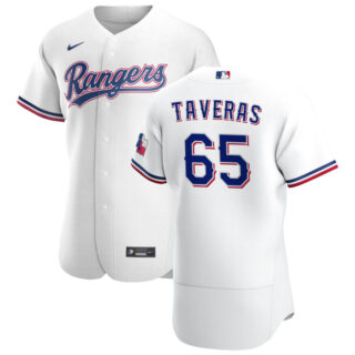 Texas Rangers #65 Leody Taveras Men's Nike White Home 2020 Authentic Player MLB Jersey